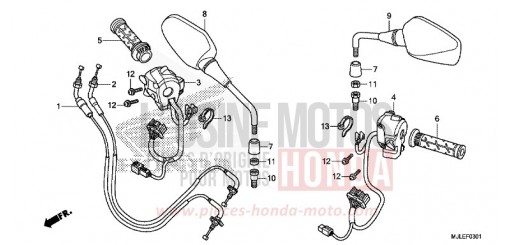 SCHALTER/KABEL (NC700SD/750SD) NC750SDE de 2014